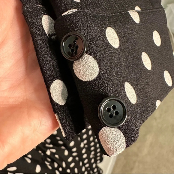 NWT CELINE Midi Wrap Polka Dot Black Dress SZ EUR 36, US 4, S - Picture 12 of 12